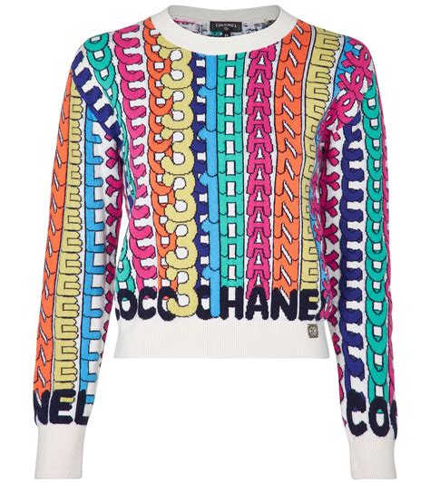 chanel jumper logo|chanel sweater women.